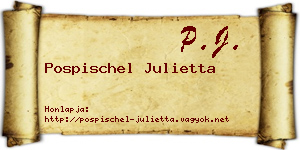 Pospischel Julietta névjegykártya